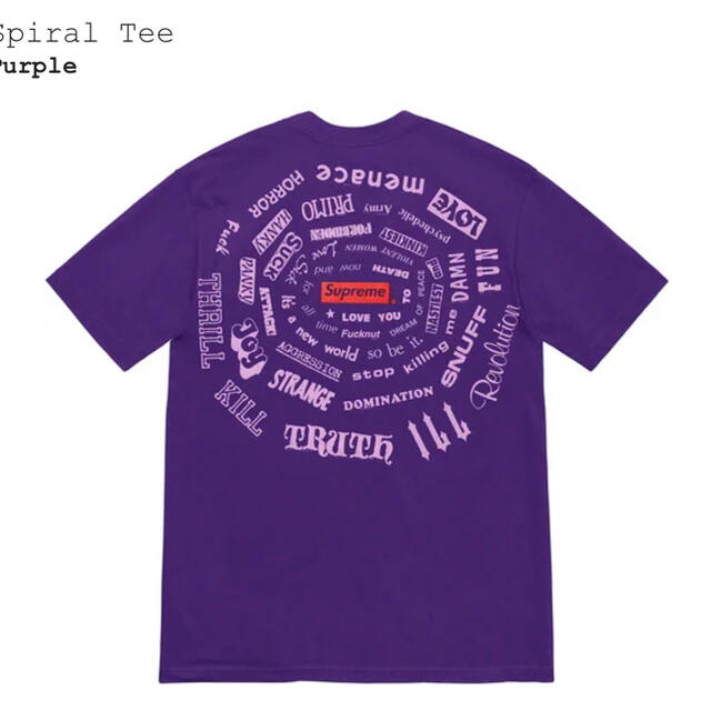 【M】Supreme Spiral Tee Purple