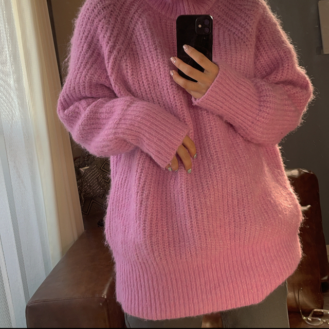 Lochie(ロキエ)のpink knit レディースのトップス(ニット/セーター)の商品写真