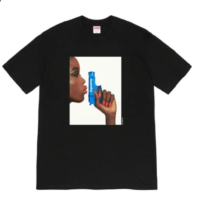 39sdon黒　L　supreme water pistol Tee ウォーターピストル