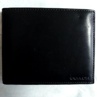 コーチ(COACH)のCOACH 二つ折り財布 黒 札入れ(折り財布)