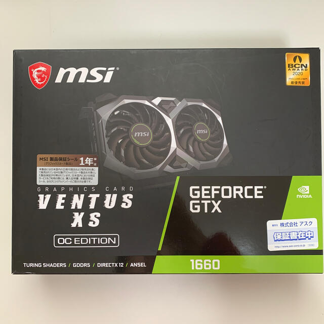 PC/タブレットMSI GeForce GTX 1660 VENTUS XS 6G OC