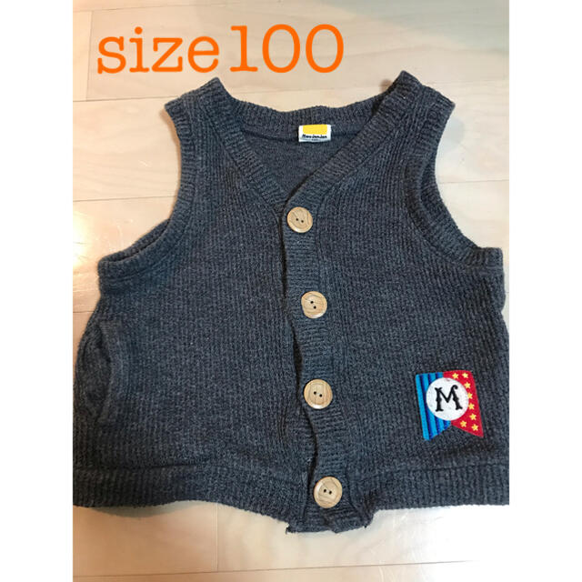 子供服　ベスト　100 キッズ/ベビー/マタニティのキッズ服男の子用(90cm~)(ニット)の商品写真