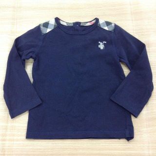 バーバリー(BURBERRY)の○バーバリー　長袖Tシャツ　紺　12m　訳あり　★02YE02201262　(Ｔシャツ)