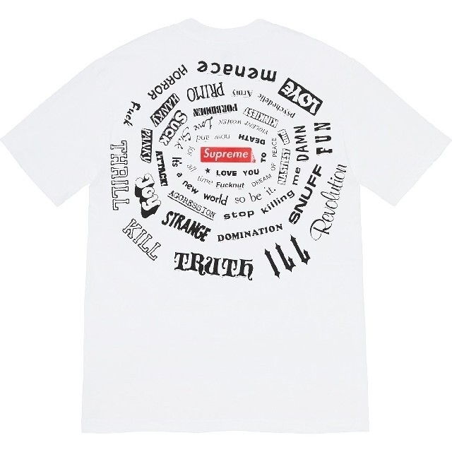 Supreme Spiral Tee スパイラル white