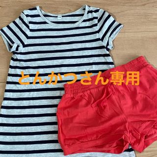 ムジルシリョウヒン(MUJI (無印良品))のチュニックandショートパンツ(Tシャツ/カットソー)