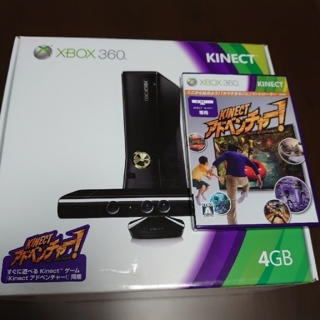 Xbox360(エックスボックス360)のXbox 360 Kinect　ソフト付き エンタメ/ホビーのゲームソフト/ゲーム機本体(家庭用ゲーム機本体)の商品写真