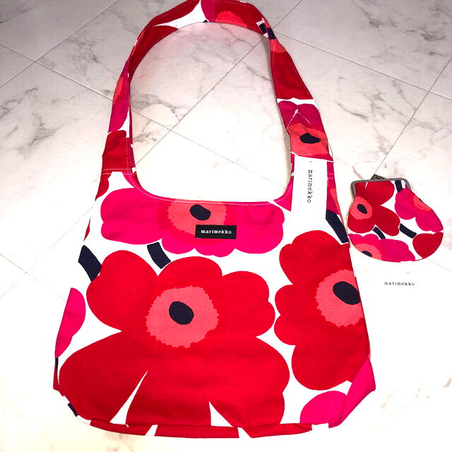 Marimekko マリメッコ花柄ショルダーバッグとポーチの通販 By しば S Shop マリメッコならラクマ