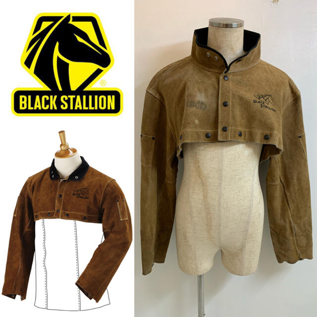 BLACK STALLION VINTAGE スプリットカウハイドケープスリーブ