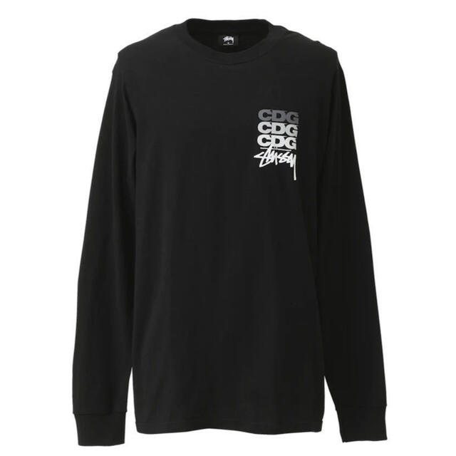 STUSSY CDG DOT LS TEE BLACK XL