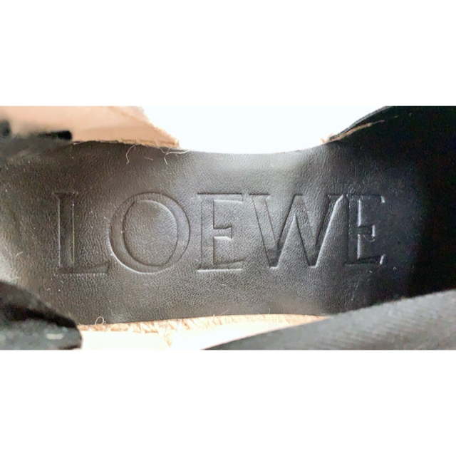 ブランド】 LOEWE - 新品ロエベLOEWE クリスタル リボンエスパドリーユ ...