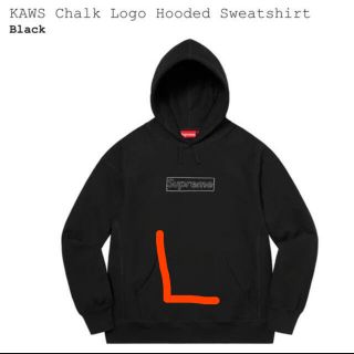 シュプリーム(Supreme)の値下げ　L supreme KAWS Chalk Logo (パーカー)