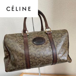 セリーヌ(celine)のオールドセリーヌ　ボストン　ハンドバッグ　サルキーライン　馬車柄　レザー(ハンドバッグ)