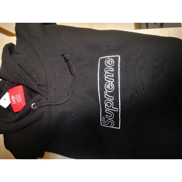 Supreme Kaws Chalk Logo Hoodie Black 黒 L