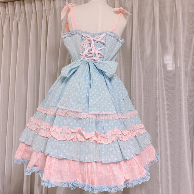 ひざ丈ワンピースAngelic Pretty ドリームドロップJSK サックス　新品