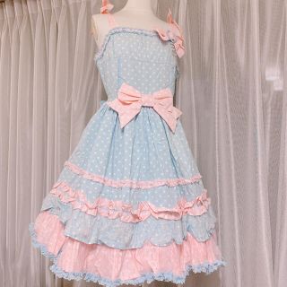 ひざ丈ワンピースAngelic Pretty ドリームドロップJSK サックス　新品