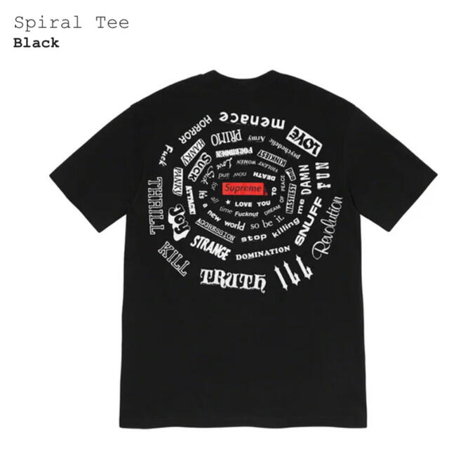 Supreme - Supreme Spiral Tee XL 黒