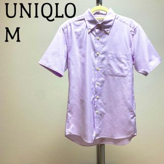 ユニクロ(UNIQLO)のUNIQLO　メンズ 半袖シャツ　カラーシャツ　紫(シャツ)