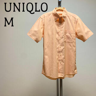 ユニクロ(UNIQLO)のUNIQLO　半袖シャツ　カラーシャツ　オレンジ(シャツ)