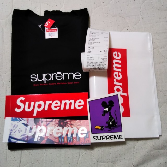 Supreme Five Borough Tee (S)黒