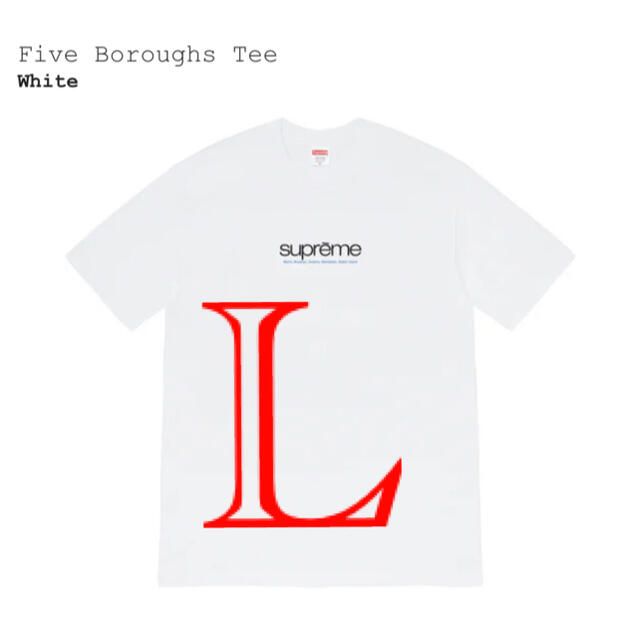 Supreme(シュプリーム)のSupreme Five Boroughs Tee Lサイズ メンズのトップス(Tシャツ/カットソー(半袖/袖なし))の商品写真