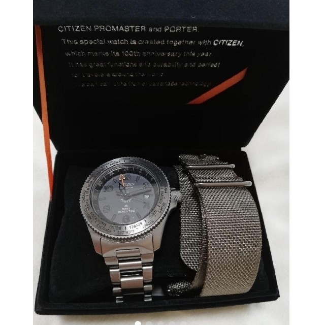 CITIZEN - CITIZEN × PORTER GMT WORLD TIME(ブラック)の通販 by