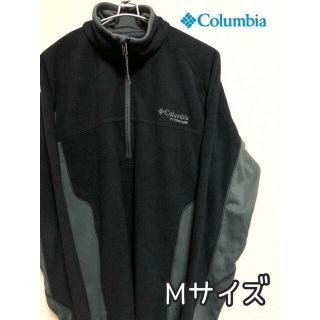 コロンビア(Columbia)のColumbia コロンビア　ハーフジップ　刺繍ロゴ　フリース　M ブラック(ブルゾン)