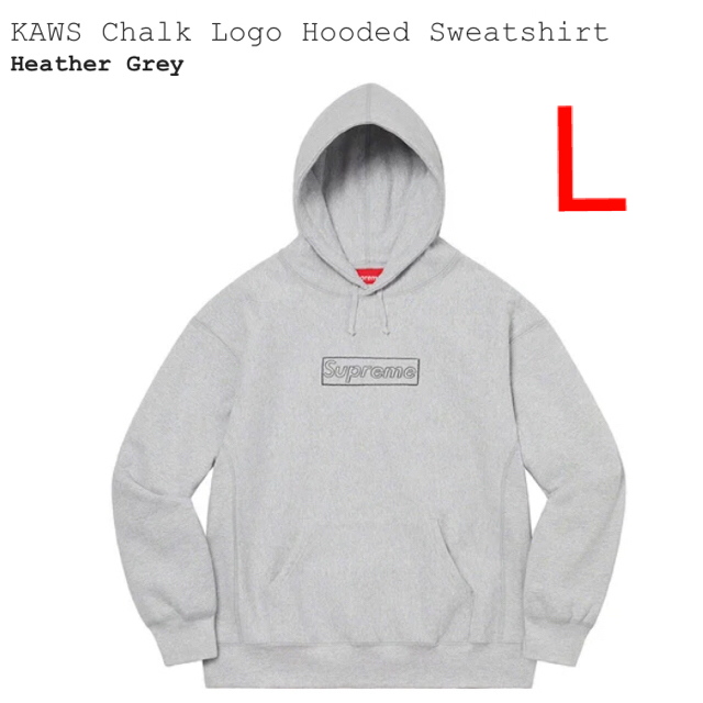 Supreme(シュプリーム)のSupreme KAWS Chalk Logo Hooded カウズ L メンズのトップス(パーカー)の商品写真