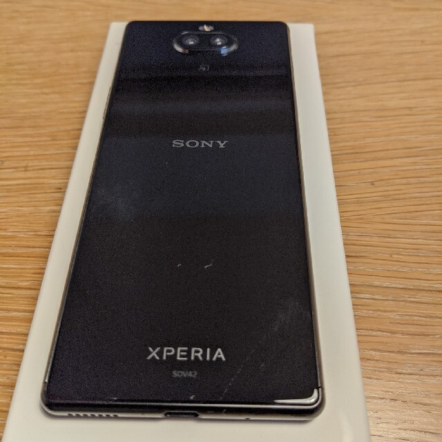 SONY(ソニー)のSONY XPERIA8 SOV42 UQmobile Black スマホ/家電/カメラのスマートフォン/携帯電話(スマートフォン本体)の商品写真
