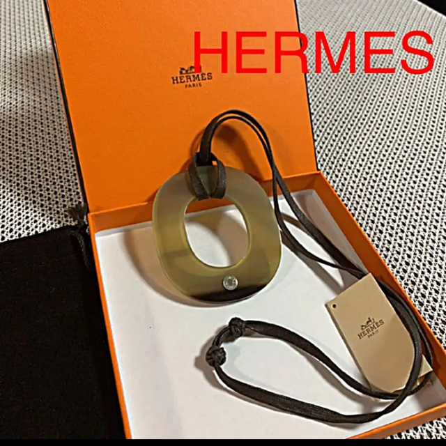 【美品】HERMES エルメス　バッファローホーン　ネックレス