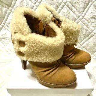 アグ(UGG)のugg ムートンショートブーツ　厚底(ブーツ)