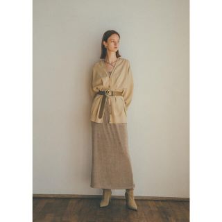 CLANE BRIGHT JERSEY SKIRT(ロングスカート)