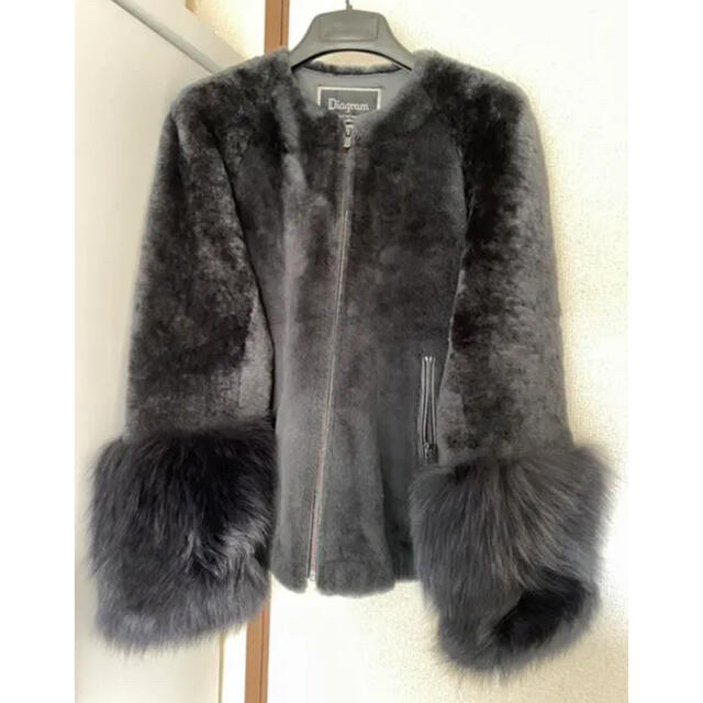 美品 ムートンフォックスブルゾン | ultimatehairworld.com