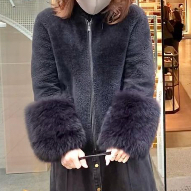 美品 ムートンフォックスブルゾン | ultimatehairworld.com