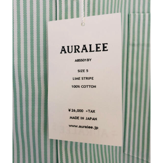 新品タグ付き AURALEE オーラリー ストライプ シャツ 5 別注