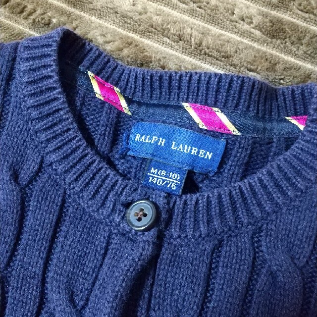 Ralph Lauren(ラルフローレン)のRalph Lauren ニット カーディガン 140 キッズ/ベビー/マタニティのキッズ服女の子用(90cm~)(カーディガン)の商品写真