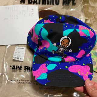 アベイシングエイプ(A BATHING APE)のAPE BAPE KID CUDI キャップ　cap camo 迷彩　shark(キャップ)