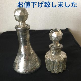 アンティーク　ガラス　香水瓶　一輪挿し　花瓶　小物入れ(ガラス)