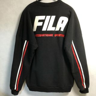 フィラ(FILA)のFILA monkey time SWEAT CREW スウェット 黒(スウェット)