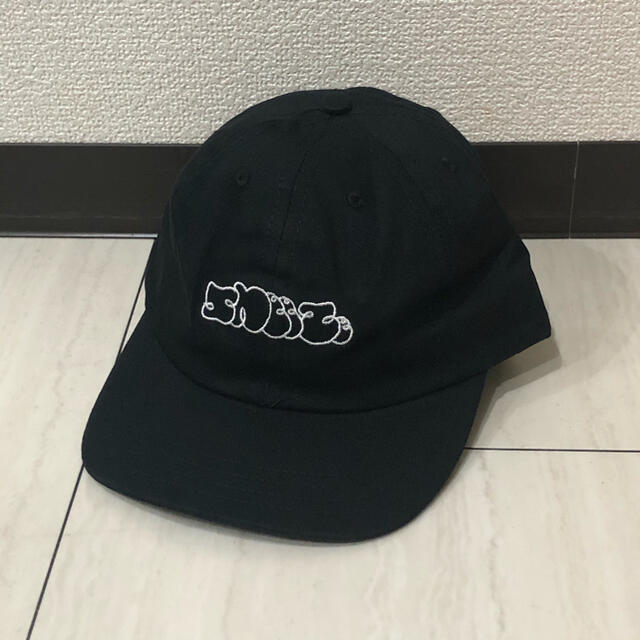 LQQK STUDIO SNEEZE LOGO HAT BLACK CAP メンズの帽子(キャップ)の商品写真