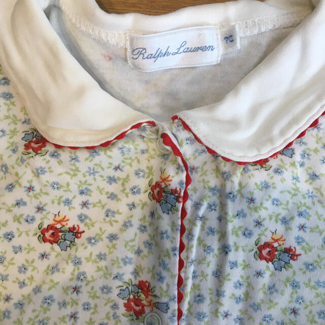 Ralph Lauren(ラルフローレン)のラルフローレン　花柄ロンパース　70 キッズ/ベビー/マタニティのベビー服(~85cm)(ロンパース)の商品写真