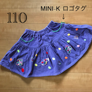 ミニケー(MINI-K)のMINI-K 110 パープル スカート ベロア地 音符　(スカート)