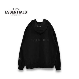 フィアオブゴッド(FEAR OF GOD)の【XL】FOG Essentials バックロゴ フルジップラグランパーカー黒(パーカー)