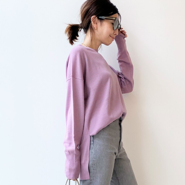 L'Appartement DEUXIEME CLASSE(アパルトモンドゥーズィエムクラス)の週末迄！最終出品❗️★新品 アパルトモン SIDE SLIT KNIT ピンク レディースのトップス(ニット/セーター)の商品写真