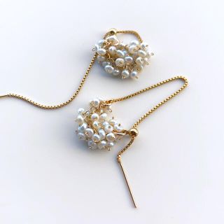 アガット(agete)のFIORE 14kgf たわわチェーンピアス　★ケシパール(ピアス)