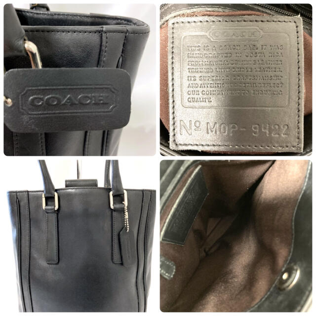 COACH(コーチ)の希少　オールドコーチ　レザー　トートバッグ ブラック　9422 レディースのバッグ(トートバッグ)の商品写真