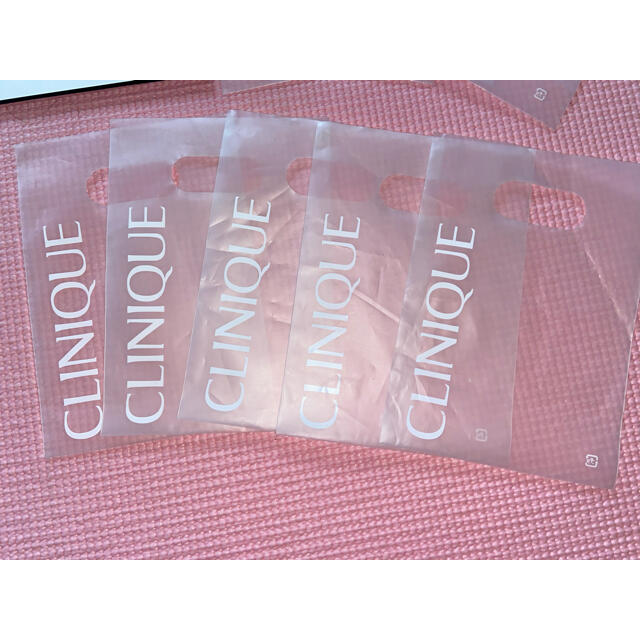 CLINIQUE(クリニーク)のショップ袋　紙袋　ビニール袋　12枚セット　CHANEL CLINIQUE レディースのバッグ(ショップ袋)の商品写真