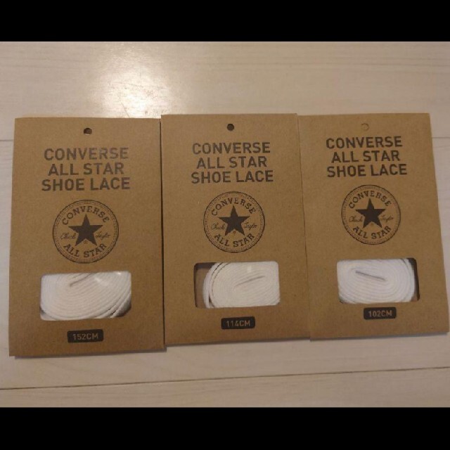 CONVERSE(コンバース)のCONVERSE コンバース ALLSTAR SHOELACE 靴紐 白 3個 メンズの靴/シューズ(その他)の商品写真