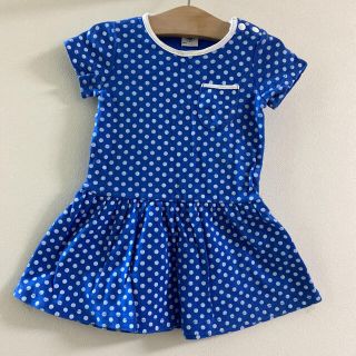 プチバトー(PETIT BATEAU)のプチバトー70.75ドット柄ワンピース ファミリア、ザラ、ギャップ好きにも(ワンピース)