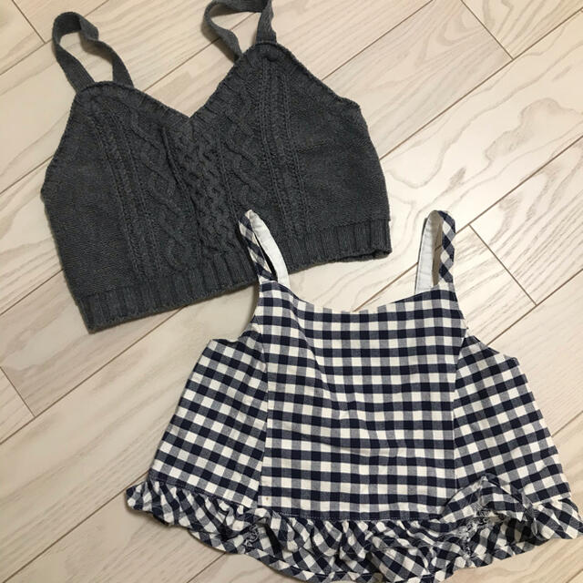 GU(ジーユー)のキッズビスチェ キッズ/ベビー/マタニティのキッズ服女の子用(90cm~)(Tシャツ/カットソー)の商品写真