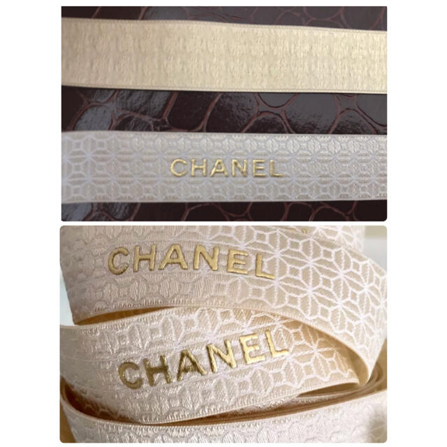 CHANEL(シャネル)のシャネルリボン　2019年限定　1.5cm幅×2m ハンドメイドの素材/材料(その他)の商品写真